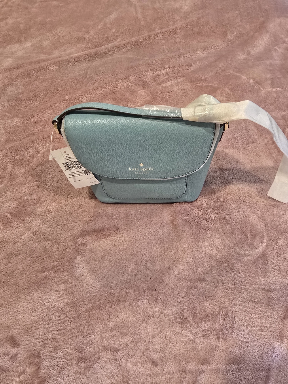 kate spade New York Light Blue Crossbody Saddle Bag